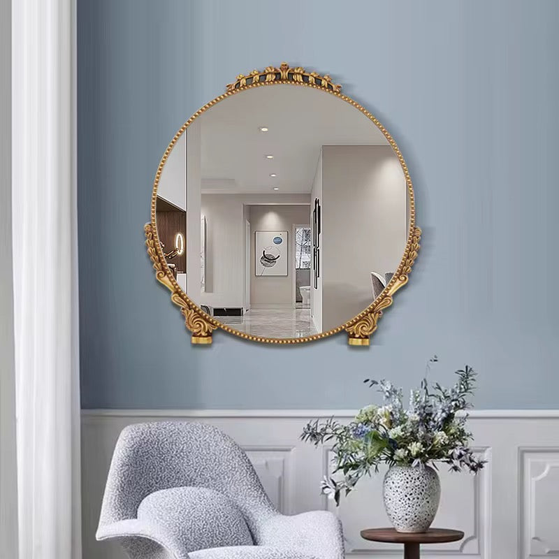 Antique-Style Baroque Gold Mirror – Perfect for Dressing Table or Living Room