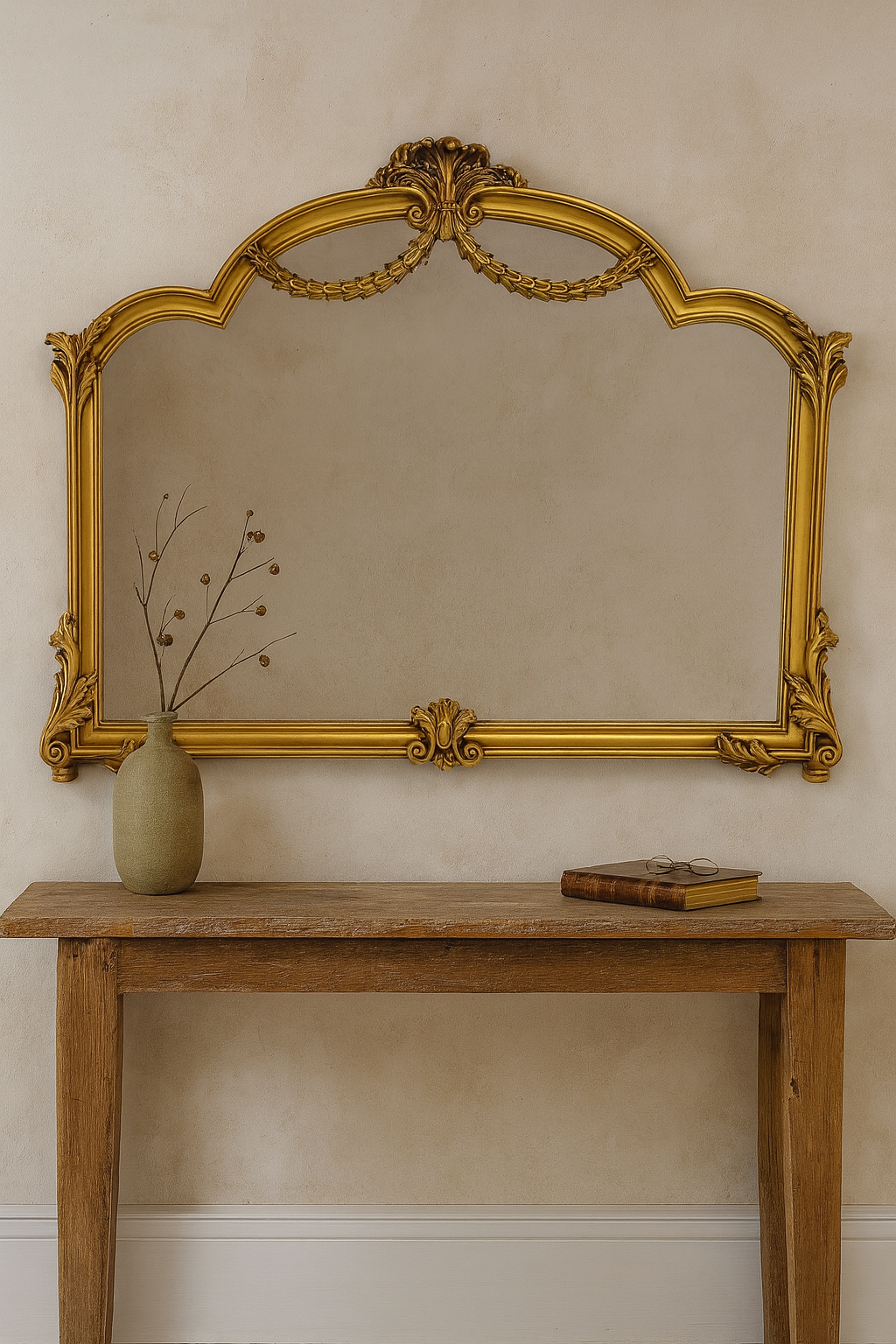 Splendor-Regal Arch Gold Wall Mirror