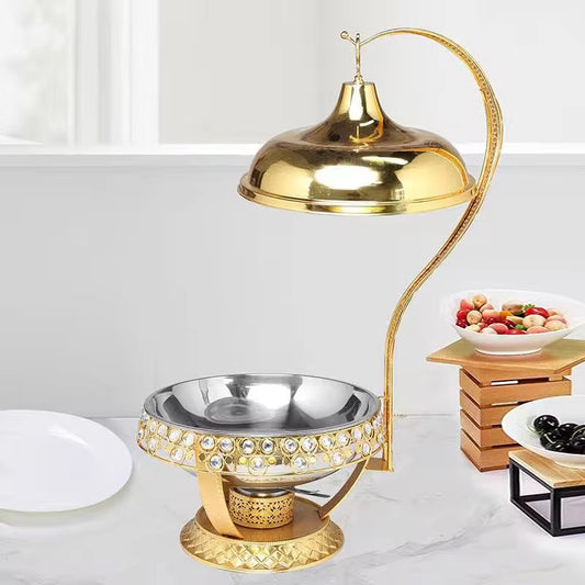 Premium 8L Golden Stainless Steel Chafing Dish with free spoon and holder !