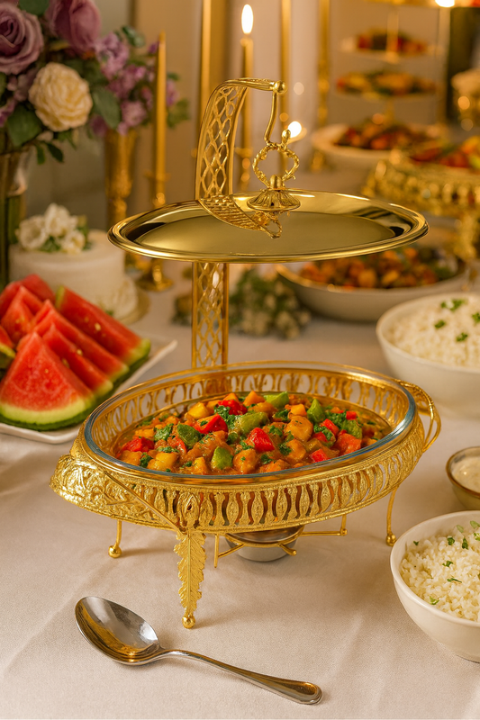 ✨ Luxurious Golden Oval 3L Chafing Dish -Buffet & Banquet Server With Free Spoon & Holder (Only 4 available)
