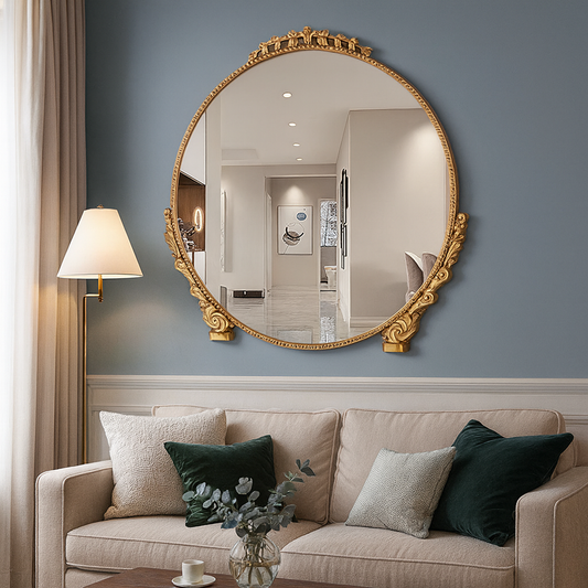 Antique-Style Baroque Gold Mirror – Perfect for Dressing Table or Living Room