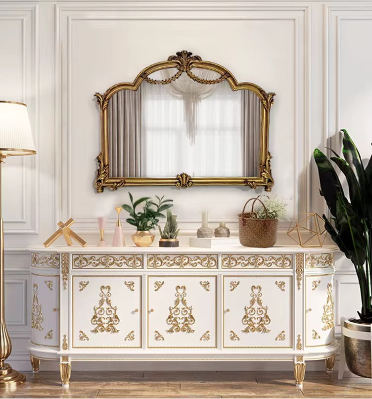 Splendor-Regal Arch Gold Wall Mirror