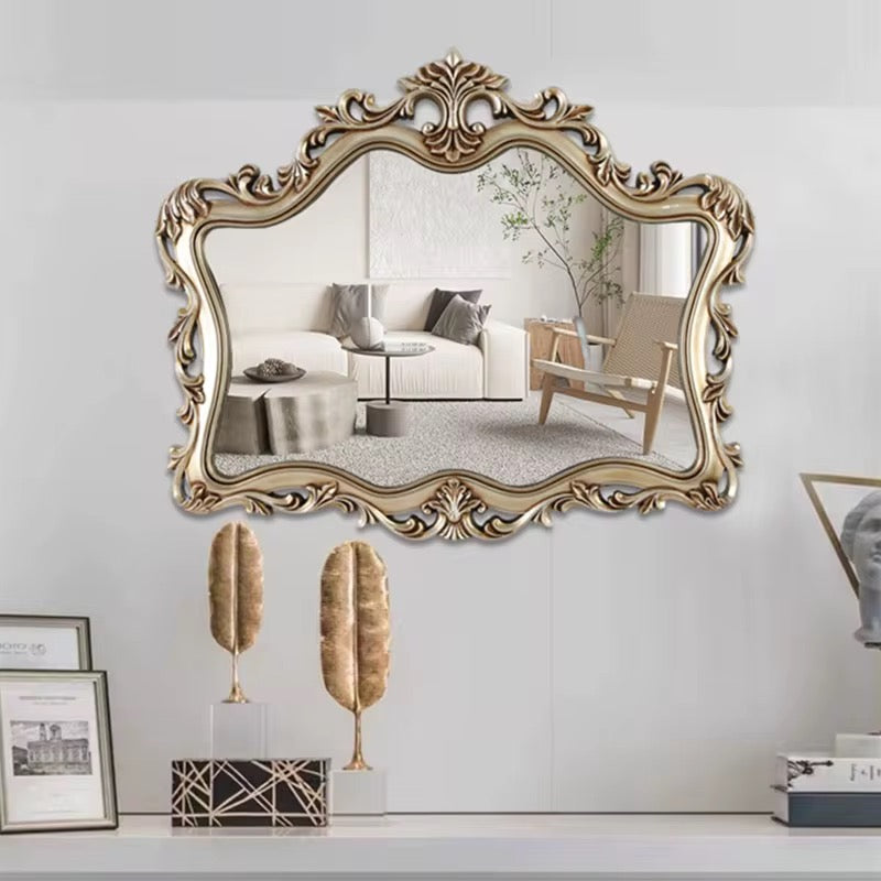 Ornate Opulence Silver Frame Mirror for Timeless Interiors