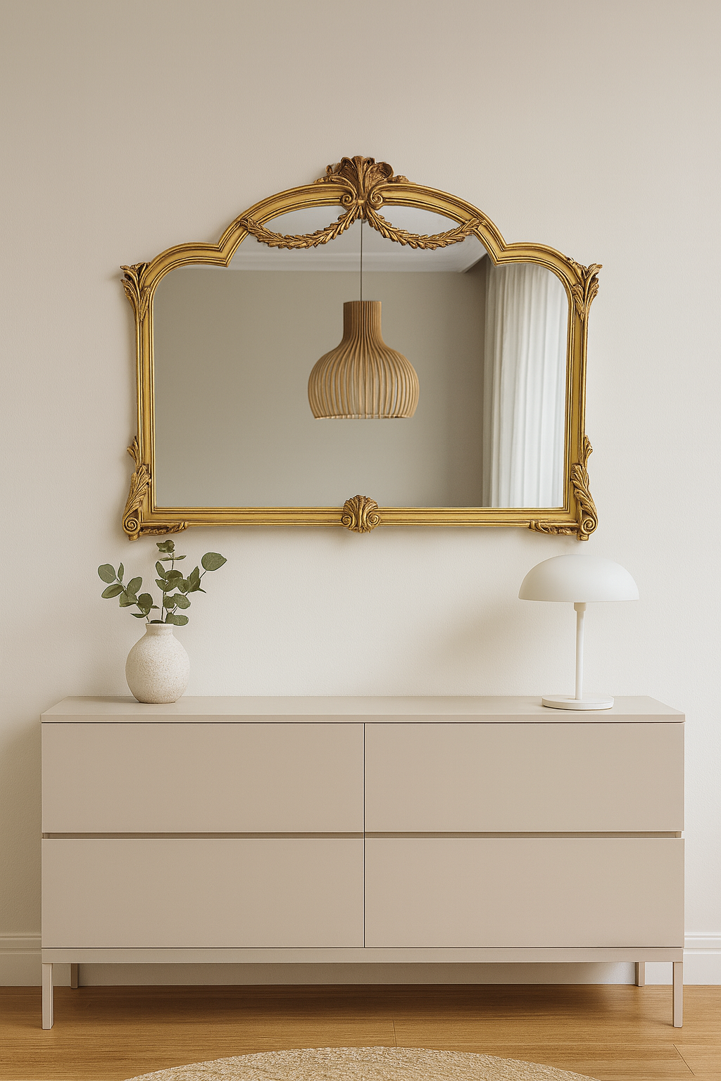 Splendor-Regal Arch Gold Wall Mirror