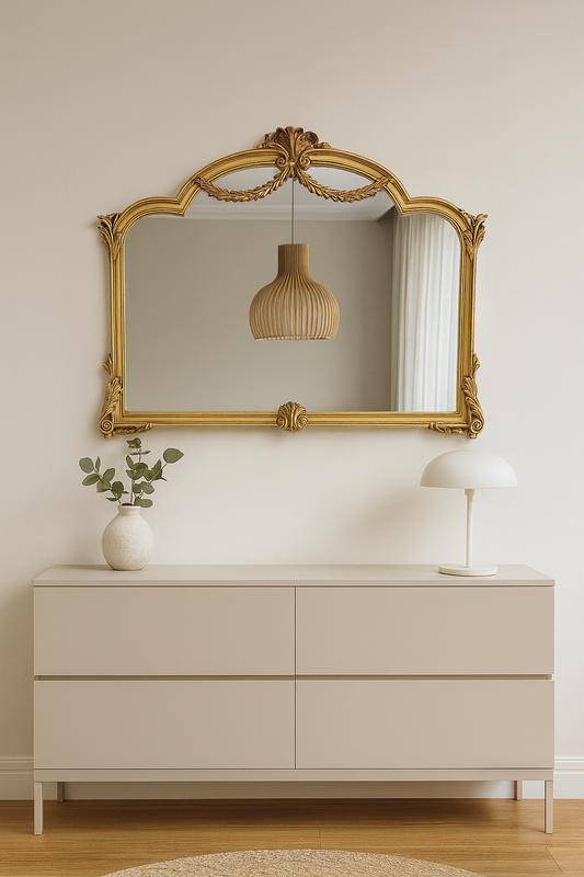 Splendor-Regal Arch Gold Wall Mirror