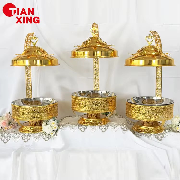 Royal Golden Chafing Dish (8L) With Free Spoon and Holder