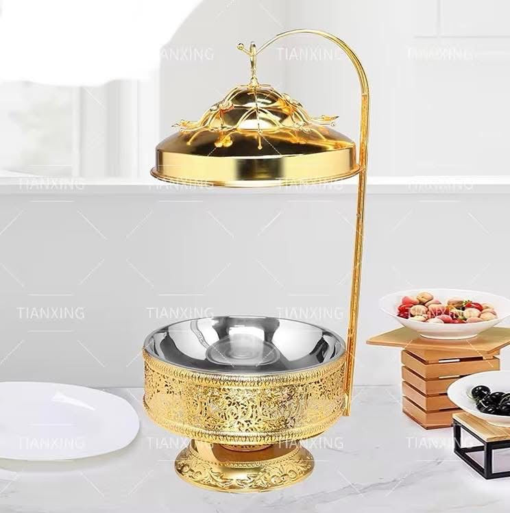 Royal Golden Chafing Dish (8L) With Free Spoon and Holder