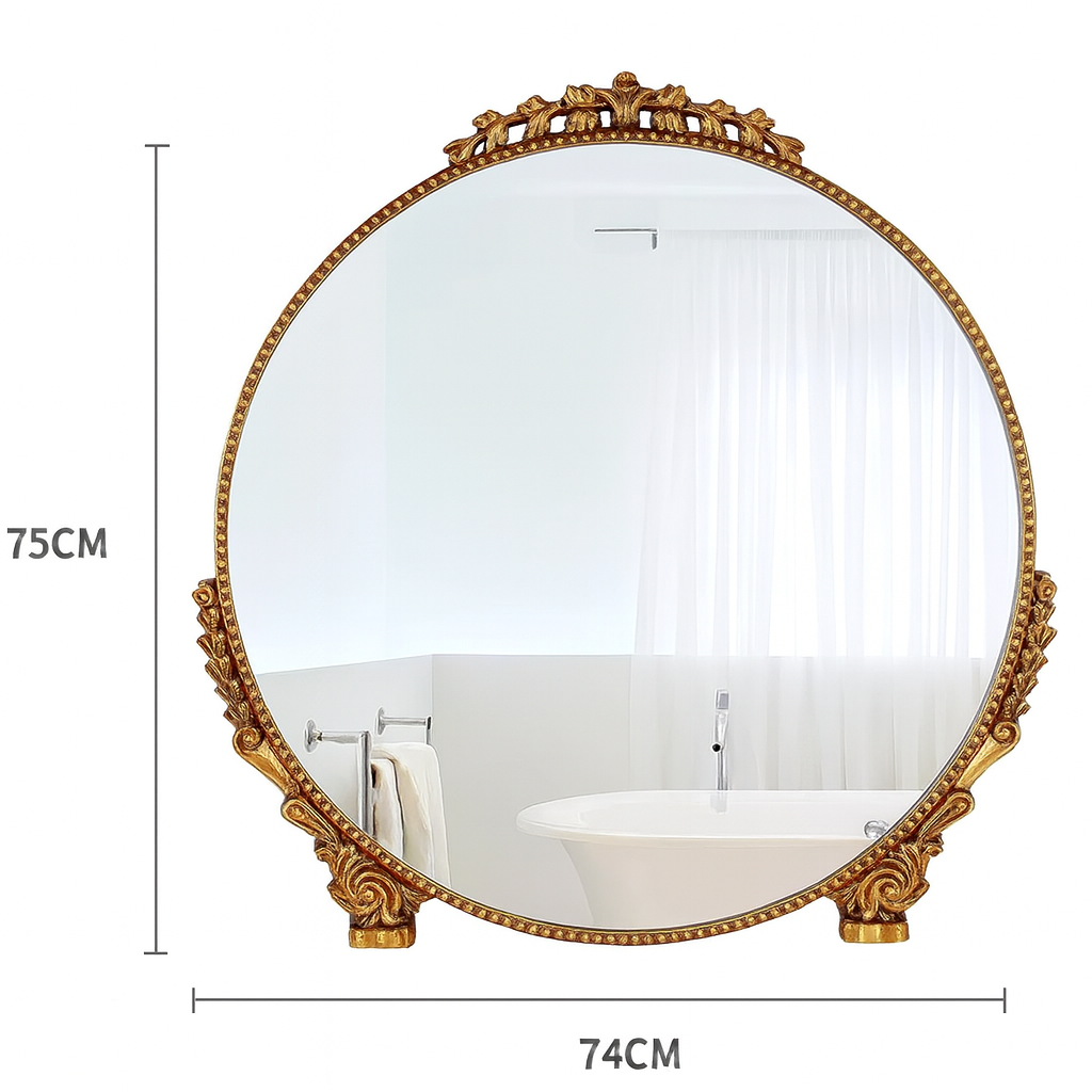 Antique-Style Baroque Gold Mirror – Perfect for Dressing Table or Living Room