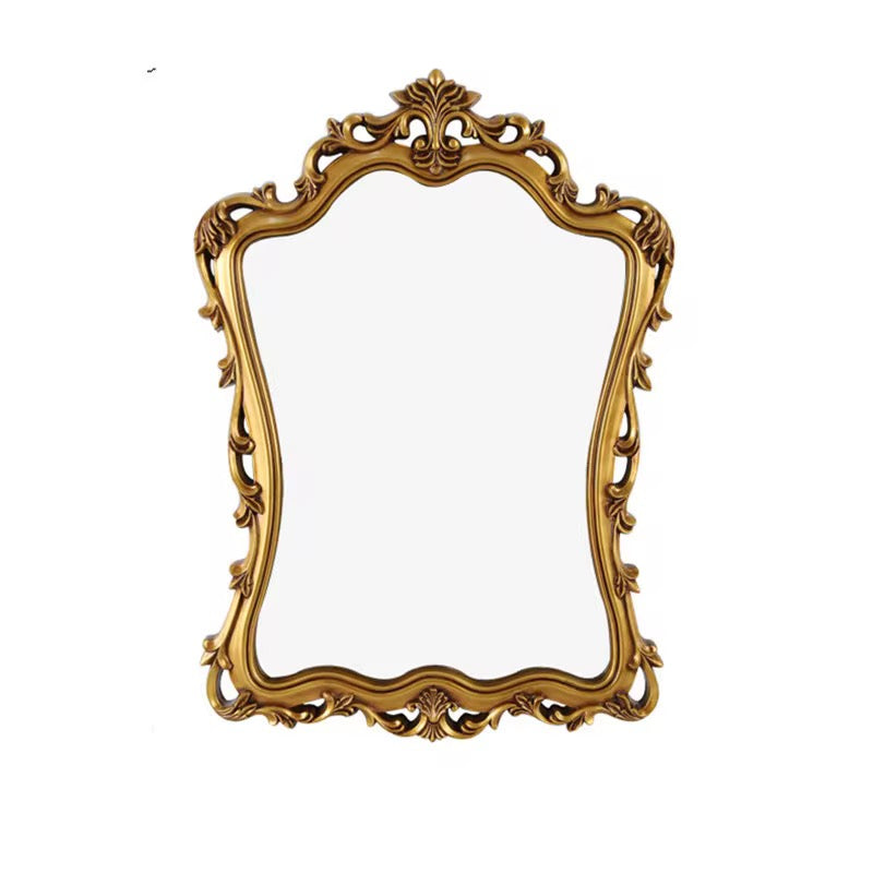 Baroque Elegance: Ornate Gold Vintage Wall Mirror