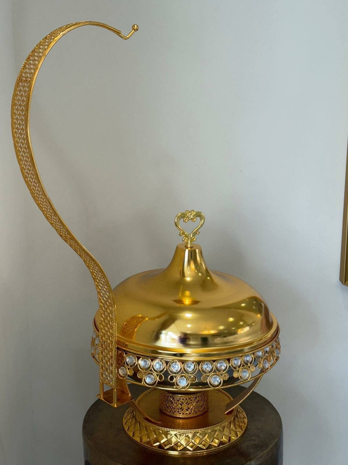 Premium 8L Golden Stainless Steel Chafing Dish with free spoon and holder !