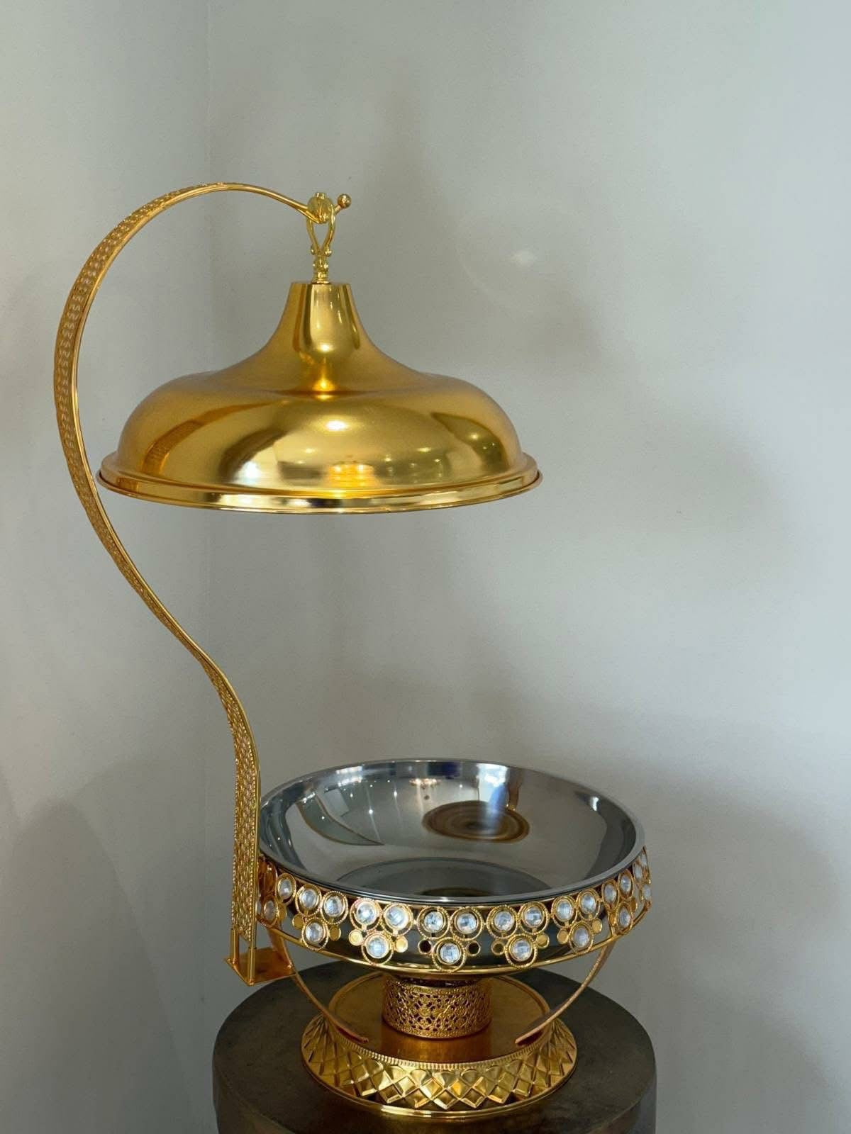 Premium 8L Golden Stainless Steel Chafing Dish with free spoon and holder !