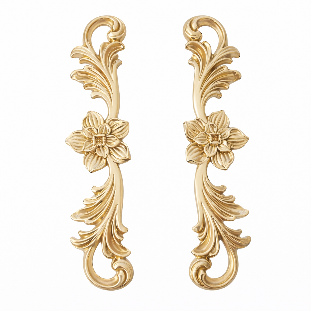French-Style Ornate Floral Cabinet & Drawer Handles (2 pieces)