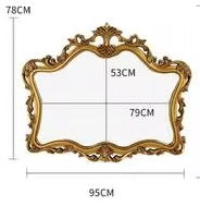 Ornate Opulence Golden Frame Mirror for Timeless Interiors